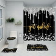 thumbnail image 7 of 4PC Black Funny Get Naked Shower Curtain Sets Bathroom Decor with Rugs, Non-Slip Rug,Toilet Lid Cover, Bath Mat and 12 Hooks 72x72 inches, 7 of 7