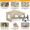 thumbnail image 5 of COBIZI Canopy Tent 10x20 Pop Up Heavy Duty Canopy Tent with 6 Removable Sidewalls,Party Tent for Weddings,Beaches,Outdoor Events,Commercial Seasonal Wind UV 50+& Waterproof&Sunburn Protection,Khaki, 5 of 9