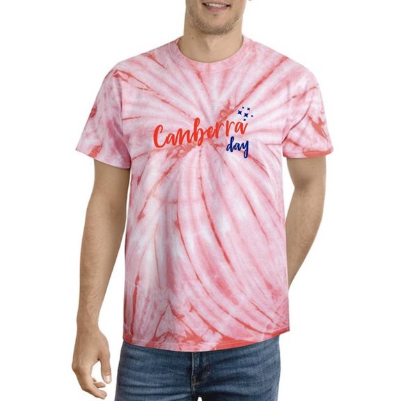 Canberra Day Lettering Cute Tie Dye Cyclone Men -Image by Shutterstock, Male Small
