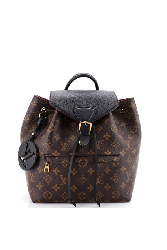 Pre-Owned Montsouris NM Backpack Monogram Canvas with Leather PM By Rebag