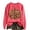 Hot Pink, variant on Halloween Leopard Print Pumpkin Graphic Pullover Crew Neck Long Sleeve Casual Sweatshirt Cozy Fall Winter Layering Top for Women 3XL