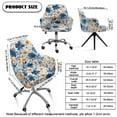 thumbnail image 7 of Whosucclay Flower Watercolor Print Swivel Accent Chair Covers, Water Resistant Swivel Arm Chair Protector Universal Office Desk Chair Sliopcover for Office, Living Room, Banquet, 7 of 7