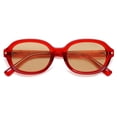 thumbnail image 1 of Gafas de Sol SOJOS Retro Ovaladas Redondas Polarizadas SJ2603 Rojo/Marrón Claro, 1 of 5