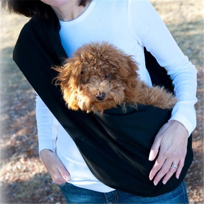 Pet Slings Carrier with Pocket, Solid Black LargeXL