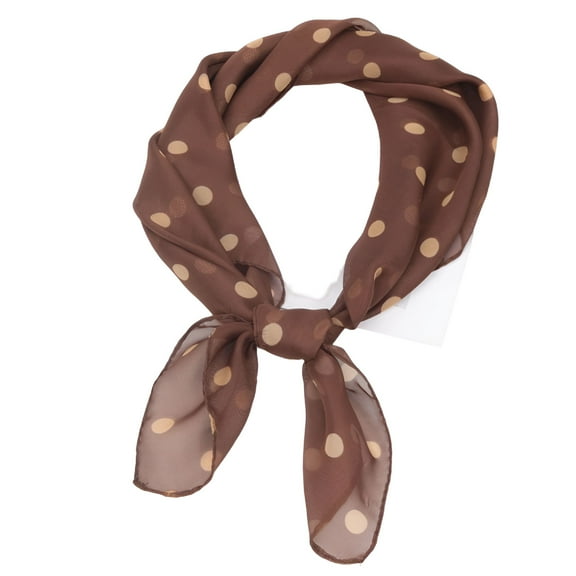 TELOLY Women Dot Print Square Scarves Chiffon Kerchief Neck Scarf Neckerchief Headband