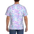 thumbnail image 3 of Bixox Men's Rainbow Scales Printed Short Sleeve Skinny Athletic T-Shirt, 3 of 6