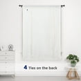 thumbnail image 6 of DriftAway Solid Linen Blend Sheer Voile Tie Up Decorative Adjustable Balloon Rod Pocket Curtains for Small Window Single 47"L x 31"W Light Linen, 6 of 7