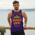 thumbnail image 6 of Gukieu Mardi Gras2 Print Men's Quick Dry Fitness Vest, Round Neck Sleeveless Fitness Bodybuilding Top-Large, 6 of 7
