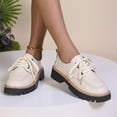 thumbnail image 7 of Xucatan Women's British Style Leather Loafers, Fashion Lace-Up Low Top Shoes with Mid Heel, Comfortable Casual & Dressy Oxfords for Women Gift, 7 of 7