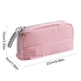 thumbnail image 3 of Hyknon Large Capacity Pencil Case Pen Pouch, Multi-layered Pencil Holder with Handle, Stationery Bag with Zipper, Portable Pen Pouch for Women Adult, Durable Storage Organizer for College, Pink, 3 of 6