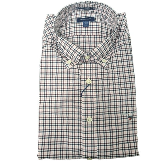 GANT Preppy Pink Broadcloth 3 Color Gingham Slim Fit Shirt 3056602 Size M