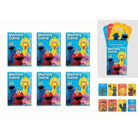 Various Sesame Street 'Stars' Mini Memory Games / Favors, 6 Count