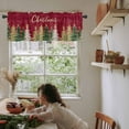 thumbnail image 3 of Cantonnières de Noël pour Fenêtre de Cuisine 54 Pouces L x 18 Pouces H, Petit Rideau Rustique avec Flocons de Neige Tombants et Arbres de Noël pour Salon, Cantonnières Rouges d'Hiver pour Fenêtres/salle de Bain/chambre, 3 of 6