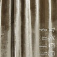 thumbnail image 4 of 3S Brother's Beige Extra Long Shiny Velvet Curtains Luxury Colors Light Blocking Hang Back Tab & Rod Pocket 1 Panel Curtain 5-30 Ft Home Décor Custom Made Drapes -Made in Turkey(52"W X 120"L), 4 of 6