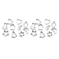 thumbnail image 4 of Billuyoard 10 unids/set cortadores de galletas de Navidad de acero inoxidable árbol de Navidad estrella casa campanas copo de nieve hornear Plata 2piezas, 4 of 6