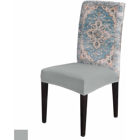 Chair Covers Vintage Ethnic Style Dining Chair Slipcovers Medieval Turkish Texture Stretch Removable Chair Seat Protector Party Decoration Set of 6