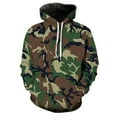 thumbnail image 2 of RUTAYY Men's Hoodie Long Sleeve Classic Camouflage All Over Print Outdoor Street Sweatshirt Army Green, 2 of 3