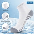 thumbnail image 6 of SPOKKI 12 Pairs Men's Quarter Socks, Athletic Ankle Socks with Cushioned Sole & Arch Support for Gym, Work & Daily Wear, 6 of 7