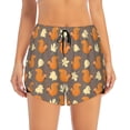 thumbnail image 2 of Picia Squirrel And Maple Leaves Pattern Women's 2 in 1 Athletic Running Shorts High Waisted Workout Casual Gym Sweat Shorts with Comfy Liner Zipper Pockets-, 2 of 9