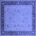 thumbnail image 1 of Ahgly Company Indoor Square Oriental Blue Industrial Area Rugs, 4' Square, 1 of 4