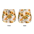 thumbnail image 3 of Gukieu Sunflower 5 Print Women's Sports Shorts with Drawstring Elastic Waistband for Running, Yoga, Fitness-X-Large, 3 of 7