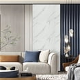 thumbnail image 3 of Dundee Deco Peel and Stick Faux Marble Wallpaper Roll, 24" x 9', White, Light Grey Veins, 3 of 8