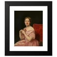 thumbnail image 2 of Ferdinand Georg Waldmüller 20x24 Black Modern Framed Museum Art Print Titled - Young Lady in Pink Atlas Dress (1846), 2 of 5