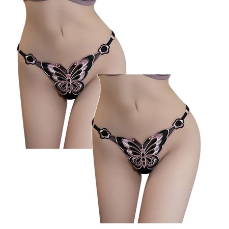 

Women Underwear Brief Womes Lace Soft SeamlessTrim Hipster Ladies Panties 2PC
