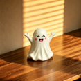 thumbnail image 6 of Halloween Ghost Figurine Cute Spooky Resin Statues Unique Spooky Statue Cartoon Mini Ghost Desk Ornament Decorations for Halloween Office Room Desk Tabletop Display Decorative Supplies, 6 of 7