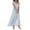 Sky Blue, variant on WTOBBY Women's Summer Casual Short Sleeve Maxi Dresses Cute Floral Chiffon Flowing Wedding Guest Dresses with V-Neck and Waist Tie,Sky Blue XL