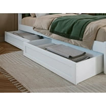 AFI, Mid-Century Modern Under Bed Storage Drawers, Queen/King/Twin XL, White