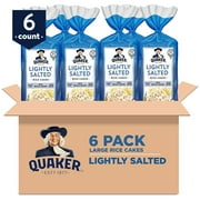 Quaker Large Rice Cakes, Lightly Salted, Pack of 6