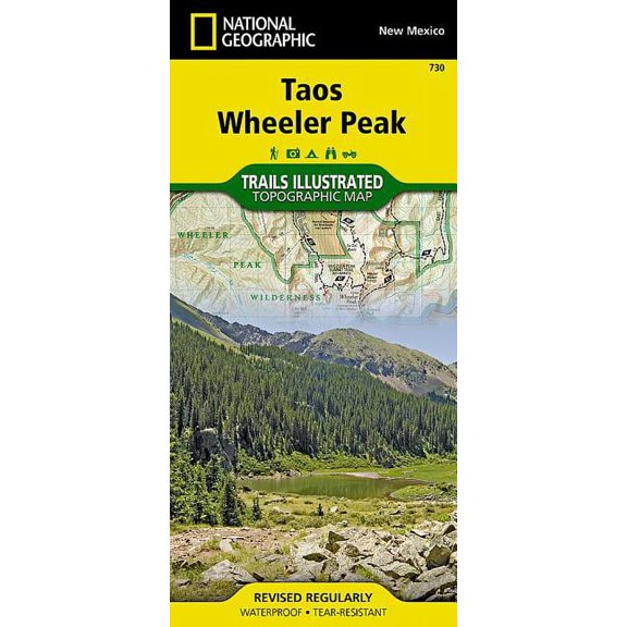 National Geographic Trails Illustrated Topographic Map Taos Wheeler Peak, New Mexico - Hardcover