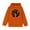 #0232-Orange, variant on Favoffer Fall/Winter Unisex Big Kids Orange Hooded Pullover Sweatshirt Casual/Athletic Play/Outdoor 4-14Y