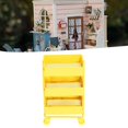 thumbnail image 3 of Doll House Kitchen Storage Rack, Dollhouse 3 Tier Storage Rack Modern Rectangle Style Mini Movable Metal 1:12 Scale With Wheels For Kids, 3 of 8