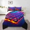 thumbnail image 2 of Erosebridal Gradient Neon Keyboard Bedding Full Comforter Set, Gamer Gaming Down Comforter Lightweight 3pcs, 2 of 8