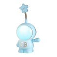 thumbnail image 4 of Mini luz nocturna de astronauta decorativa con función de sacapuntas para niñas USB Azul, 4 of 9