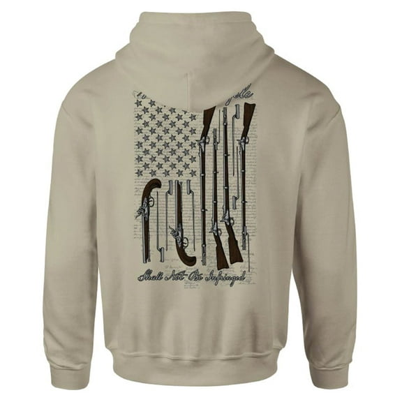 Howitzer Style Men's Hoodie Musket Flag