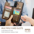 thumbnail image 3 of CaseMe Leather for Samsung Galaxy A56 5G Case with Card Holder, Wallet Case for Women Men with RFID Blocking, Durable Leather Kickstand Magnetic Clasp Shockproof Phone Case for Samsung Galaxy A56 5G, 3 of 10