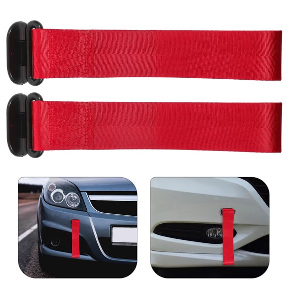 ETEREAUTY 2-Pack Red Tow Hook for Car and Trailer, Easy to Install, Heavy-Duty Decorative Tow Hooks