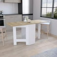 thumbnail image 2 of Depot E-Shop Detroit Folding Table with Expandable Design in 3 Forms, White/Macadamia, 2 of 7