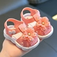 thumbnail image 2 of LUOGENLI Slippers Slippers for Girls Size 5-6 Children Shoes Comfortable Soft Sole Sandals Fashion Flower Beach Seaside Bow Sandals Girls Slippers Size 10 Slippers for Girls Size 3.5 Big Kids 20, 2 of 5