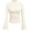 Beige, variant on Womens Long Sleeve Shirts Fall Bell Sleeve Mock Turtleneck Ribbed Going Out Tops Casual Ruched Y2K Clothes