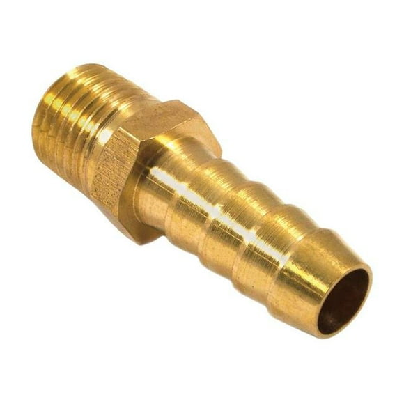 Forney Industries 1892637 Brass Air Hose&#44; End 0.25 in. Male NPT x 0.38 in. Hose Barb