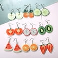 thumbnail image 5 of Trendy Statement Creative Funny Lifelike Fruits Acrylic Earrings for Women(Pineapple), 5 of 5