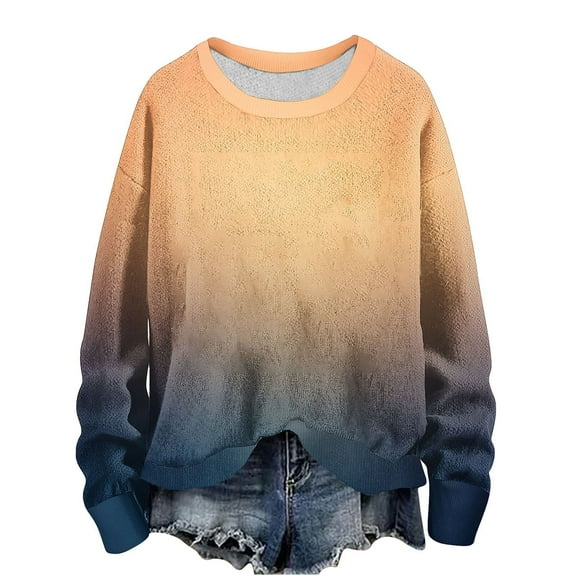 ShomPort Womens Oversized Sweatshirts Crewneck Long Sleeve Tunic Tops Fleece Pullover Fall Fashion Clothes