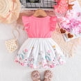 thumbnail image 4 of LOVZFMLL Robe d'Été à Imprimé Floral pour Filles Manches Courtes Col Rond Jupe Princesse, 4 of 4