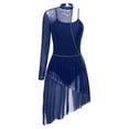 thumbnail image 3 of iiniim Lyrical Dance Costume One Shoulder Modern Contemporary Dress Dancewear for Women Girls Navy Blue M, 3 of 7