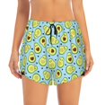 thumbnail image 2 of Balery Avocado and Hearts Pantalones cortos deportivos para mujer con forro y dos bolsillos, elásticos, para entrenamiento, gimnasio, yoga-Small, 2 of 7