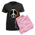 thumbnail image 5 of CafePress - Irish Peace Women's Dark Pajamas - Women's Short Sleeve Print T-Shirt and Pants Dark Cotton Pajama Set, 5 of 7